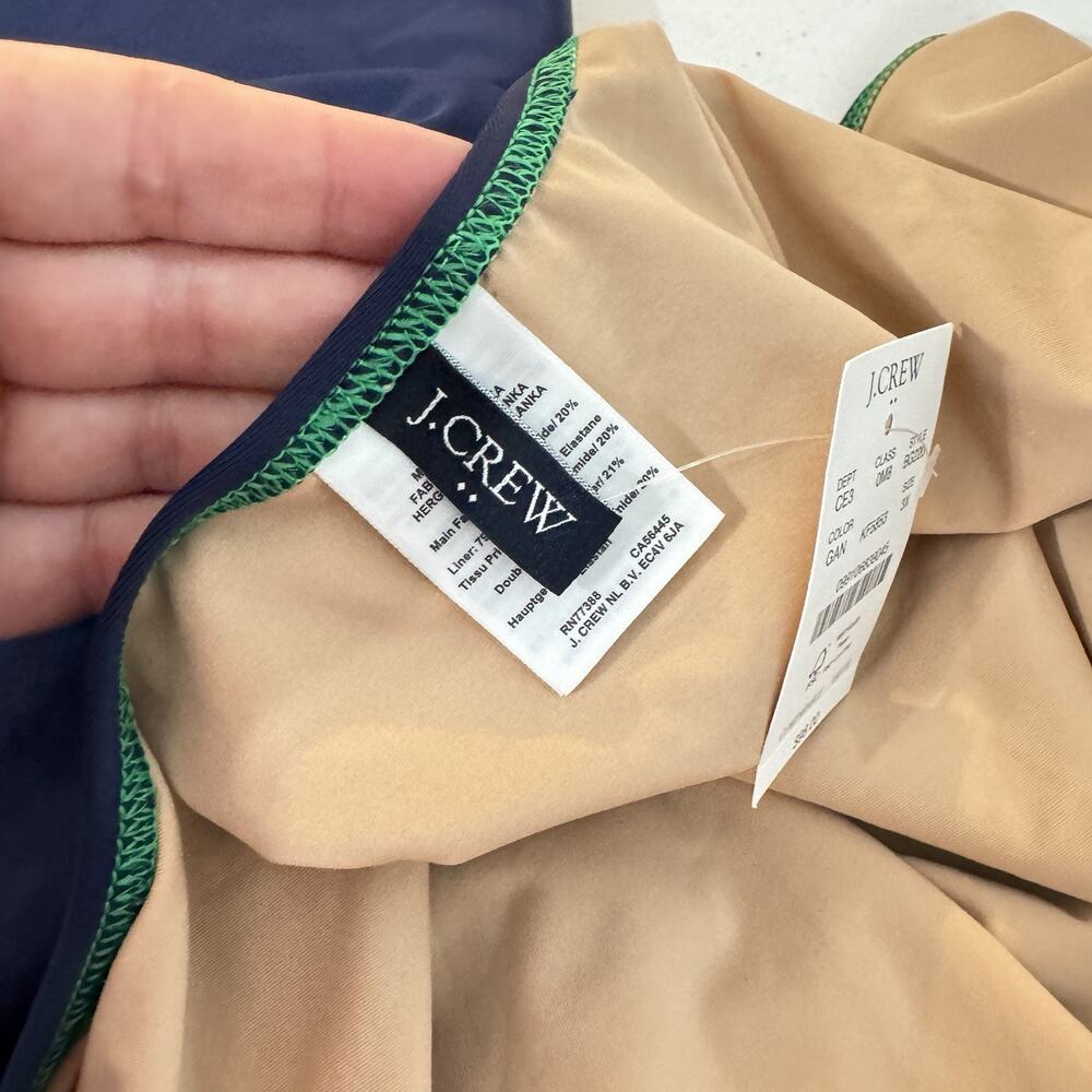 J. Crew Cutout One-Piece Swimsuit with Bow Size 3X Green Blue Colorblock New - Picture 6 of 12